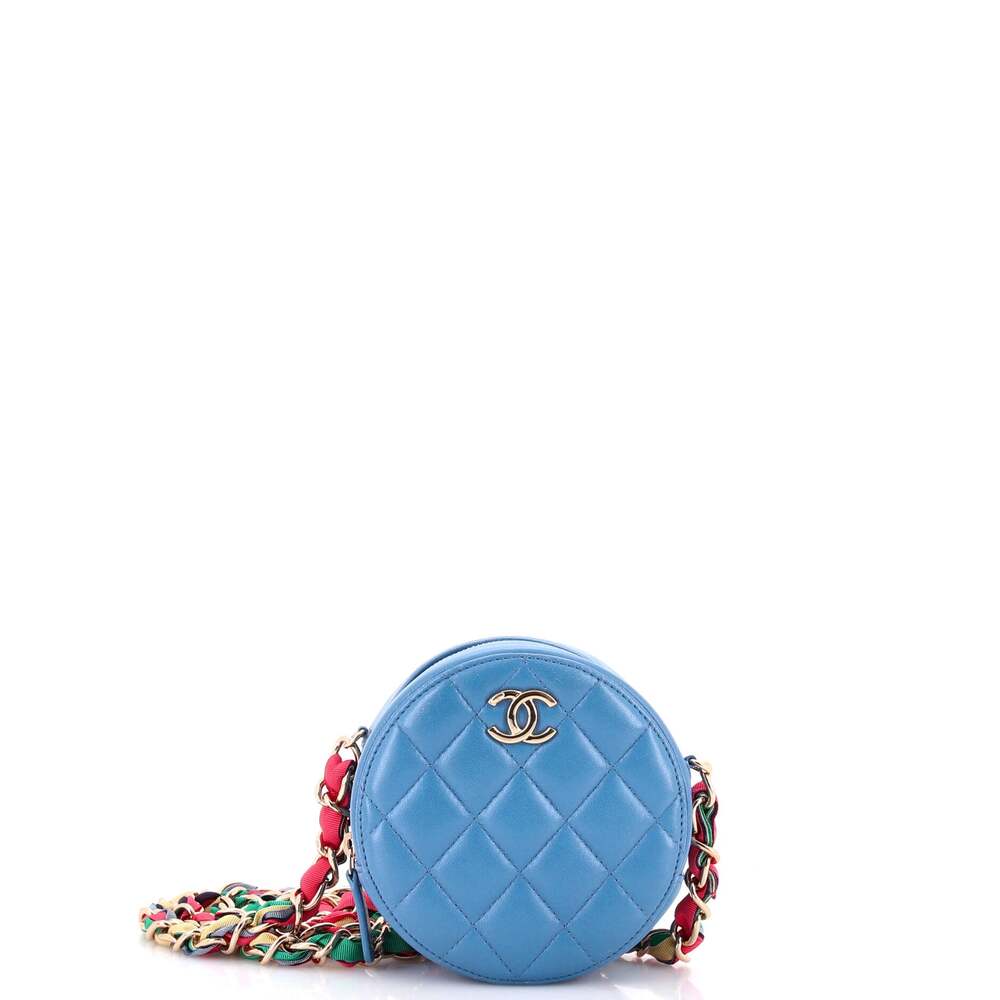 Chanel Ribbon Round Clutch With Chain #263757C19B
